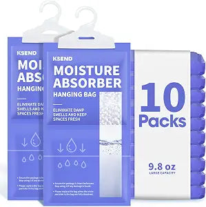 Ksend Moisture Absorber, 10 Pack Hanging, Unscented