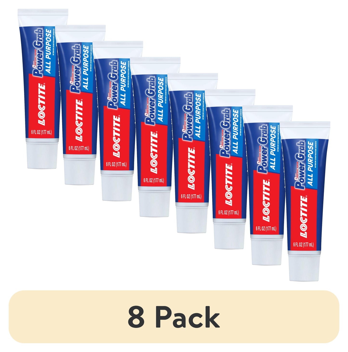 Loctite Power Grab Adhesivo para Construcción Todo Propósito, Paquete de 1, Tubo Blanco de 6 fl oz