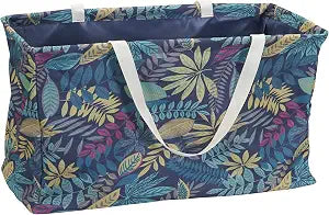 Household Essentials Rectangular Krush Container, AllPurpose Utility Tote with Tropical Floral Pattern, Multicolor