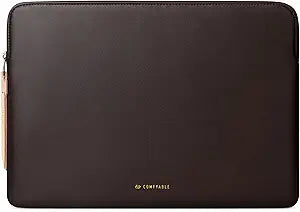Comfyable Slim Protective Laptop Sleeve Compatible with 13/14 Inch MacBook Air & MacBook Pro M5/M4/M3/M2 Pro/Max 2026, Mac Travel Case, Laptop Pouch, Slim PU Leather Cover, Chocolate