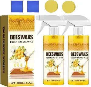 2Pcs Beeswax Care Spray, Wood Cleaner, Furniture Polish, Original Beeswax Spray for Furniture, Floor, Tables, Cabinets, Applicable to Living Room, Kitchen, Multi-Purpose