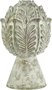 Elements 6.1x5.51x10.24 Inch White Resin Finial Figurine, Classic Statue Durable Design for Everyday Use in Home Kitchen Dining and Entertaining Settings