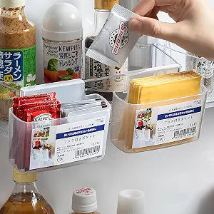 Space-Saving Cheese Slice Holder, 2-Pack, Fridge Door Hanging Storage Container, BPA-Free, for Kitchen Organization
