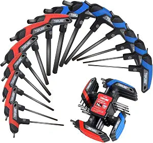 Topline 14-Piece T-Handle Allen Wrench Set, Hex Keys Set with Storage Rack