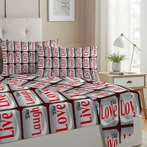 Allenjoy Twin Size Light Beverage Fitted Sheet Soft Drink Bed Flat Sheets Bedding Set Deep Pockets Up to 16" Bedroom Decor with 1 Pillowcase SC00133-009