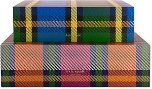kate spade new york Set of 2 Decorative Storage Boxes, Grand Plaid Duo