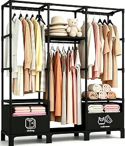 Portable Closet, Large Capacity Wardrobe Closet, Easy Assembly