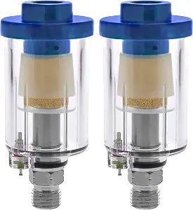 TCP Global Mini In-Line Air Filter (2 Pack) - Water & Oil Separator