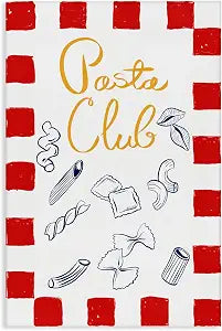 Pasta Club Noodle Types Kitchen, 16 x 24 Inch Canvas Wall Art