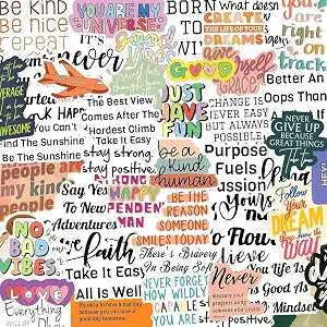 120pcs Inspirational Stickers for Office Supplies, Motivational Scrapbook Stickers for Journaling Supplies Vision Board Water Bottle Laptop, Inspirational Gifts for Women Teachers Adults