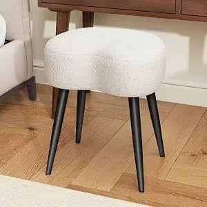 Teddy Velvet Upholstered Vanity Stool