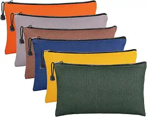 ANPHSIN 6 Pack Heavy-duty Canvas Tool Bags Pouches, 11.2''x 7''