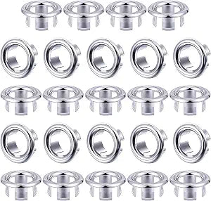 24 Packs Sink Overflow Ring Cover Bathroom Sink Hole Trim