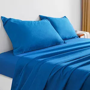 NTBAY Twin Microfiber Sheet Set, 3 Piece, 15 Inch Pocket, Royal Blue