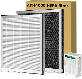 2 Pack APH4000 HEPA Replacement Filter for KNKA Air Puri-fier