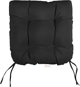 Sorra Home Chair Pad, 16 x 16 x 3, Canvas Black