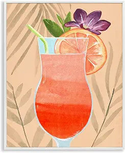 Tropical Cocktail Fruit Botanical, 16 x 20 Inch Framed Gicle Print