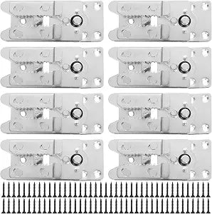 8PCS Sectional Couch Connectors, Galvanized Iron Sofa Connectors with 72pcs Screws (5.5inch 2.2inch)