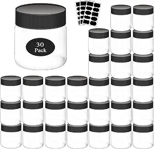 RAINBOWTIE 8oz plastic container with lid for Versatile Storage-30 Stickers