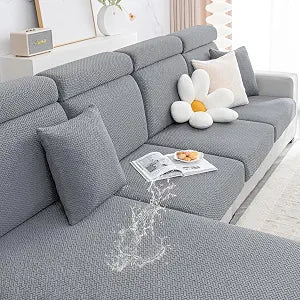 Smiry Waterproof Couch Cushion Covers, Non Slip Seat Cushion Covers