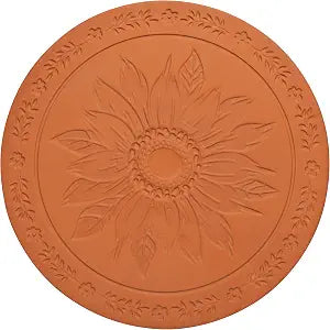 Now Designs Sunflower Splendor Terracotta Bread Warming Stone - Perfect for Keeping Bread Warm