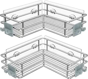 Nieifi Corner Shower Shelves, Adhesive Shower Caddy, Bathroom Organization
