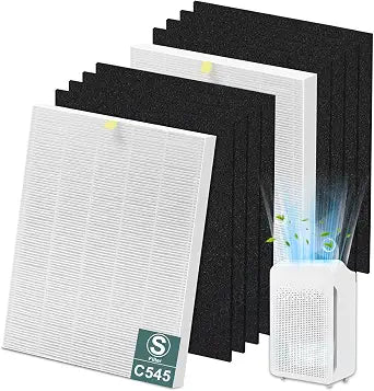 2 Pack C545 Filter for Winix C545, 2 Filters 8 Carbon Pre-Filters