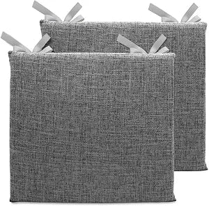 Lifup 2 Pack Chair Cushion, Square Dining Chair Pads Grey 2 15 x 14 Inch