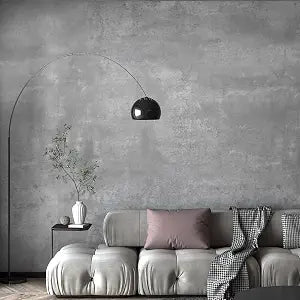 TOTIO Gray Concrete Wallpaper 16x354inch Matte Thick Textured Grey Cement Contact Paper Peel Stick Countertop Paper Removable Waterproof Adhesive Furniture Stickers Industrial Style Vinyl Wall Sticker
