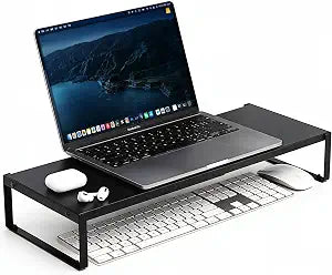 Adjustable Computer Monitor Stand, Metal Laptop Riser for Desk, Desk Shelf
