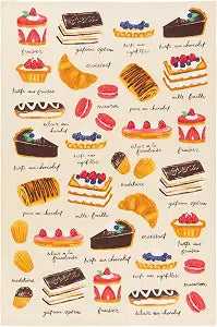 Now Designs Patisserie Printed Kitchen Towel, 18x28 inches