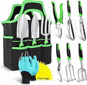Garden Tools Set 8 PCS Heavy Duty Stainless Steel Gardening Tools for Women