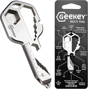 Geekey Keychain Multitool Key Tool with 16+ Functions | Bottle Opener