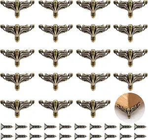 Bivethoi 20 PCS Retro Bronze Jewelry Box Feet, Zinc Alloy