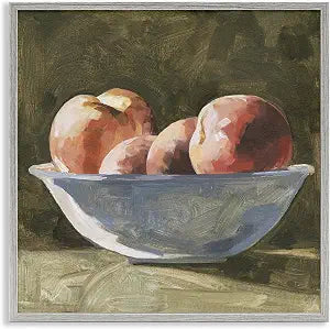 Apples in Bowl Still Life, 12 x 12 Inch Framed Gicle Print