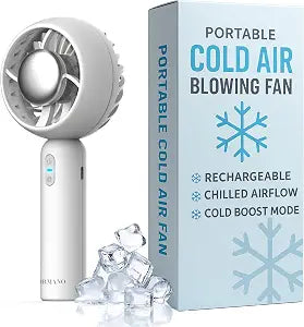 Formano Cold Air Portable Cooling AC Handheld Fans The GENUINE Rechargeable Portable Ice Cooling Refrigerating Pad Handheld Cooling Fan That Blows Cold Air
