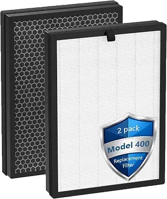 2 Pack 400 HEPA Replacement Filter Compatible with Puroair 400 Air Purifier