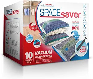 Spacesaver Vacuum Storage Bags with Hand Pump, Variety, 10 Pack