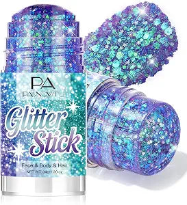 Purple Body Glitter Stick Face Glitter for Mermaid Outfit Women
