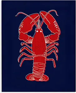 Juicy Lobster Coastal Seafood, 24 x 30 Inch Canvas Wall Art