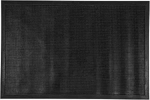 Restaurantware Comfy Feet 36 x 24 Inch No-Slip Floor Mat 1 Indoor Kitchen Mat - Heavy-Duty For Homes Offices Or Restaurants Black Rubber Entry Mat Low-Profile Easy To Clean