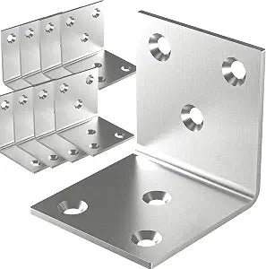 20Pcs Stainless Steel Angle Bracket 2In Heavy Duty Corner Brackets for Wood