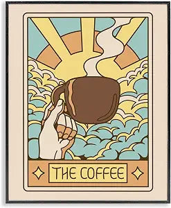 Coffee Tarot Kitchen, 11 x 14 Inch Framed Gicle Print