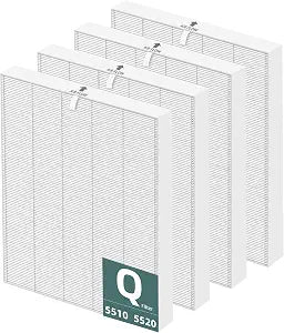 5510 5520 HEPA Replacement Filter Q for Winix 5510 5520 Plasmawave Air Purifier,High-Efficiency H13 True HEPA Filter,# 1712-0123-00,4 Pack