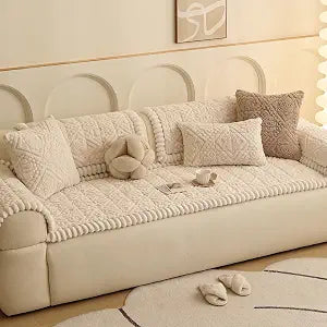 Plush Couch Cover for Dogs Non Slip Pet Sofa Protector, Ultra Soft Washable Couch Cover for Pets, Anti-Slip Backing Furniture Protector for Cats & Dogs, Fits Standard & L-Shape Sofas (Only 1pc)