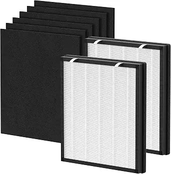MW-PA16 Replacement Filter for Meowant Air Purifier Model MW-PA16, 2 Pack, Includes 6 Washable Pre-Filters