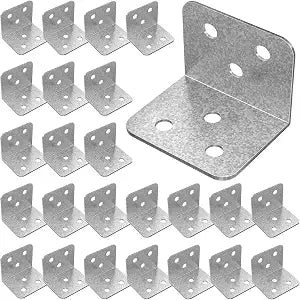 40 Pcs Metal Corner Braces, 1.5in L Brackets for Wood, 90 Degree Heavy Duty Wide Corner Patterned Metal Corner Bracket for Wood Furniture Bed Chair (1.5*1.1in)