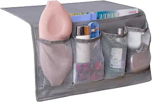 Houseify Slumber & Stow Hanging Bedside Caddy Organizer, 5 Pockets