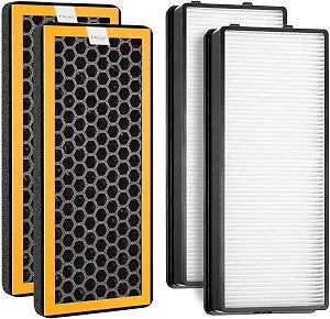 4 Pack Replacement Filter for HoMedics at-PETODR & TotalClean at-OFL Filter