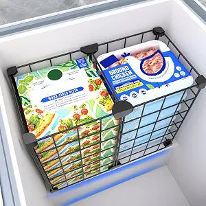 Freezer Organizer Bins Freezer Dividers for Freezer Compressor Area